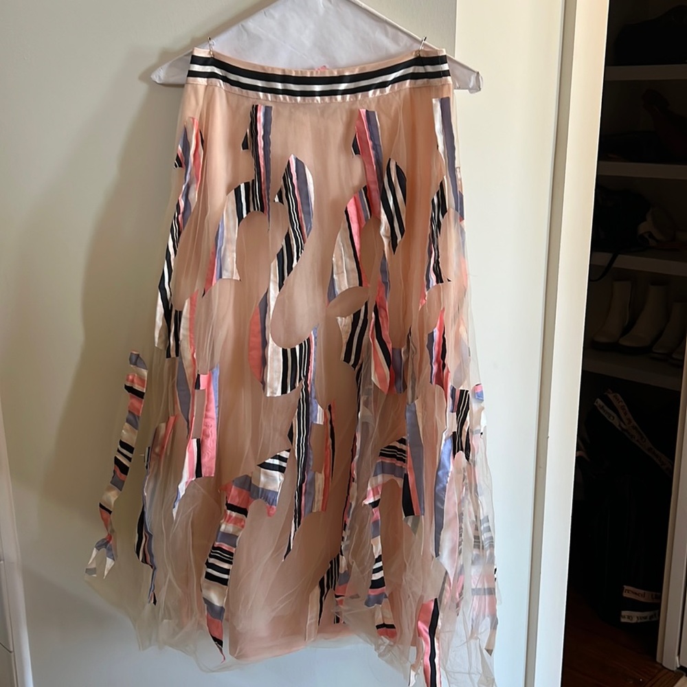 Mid to full length skirt